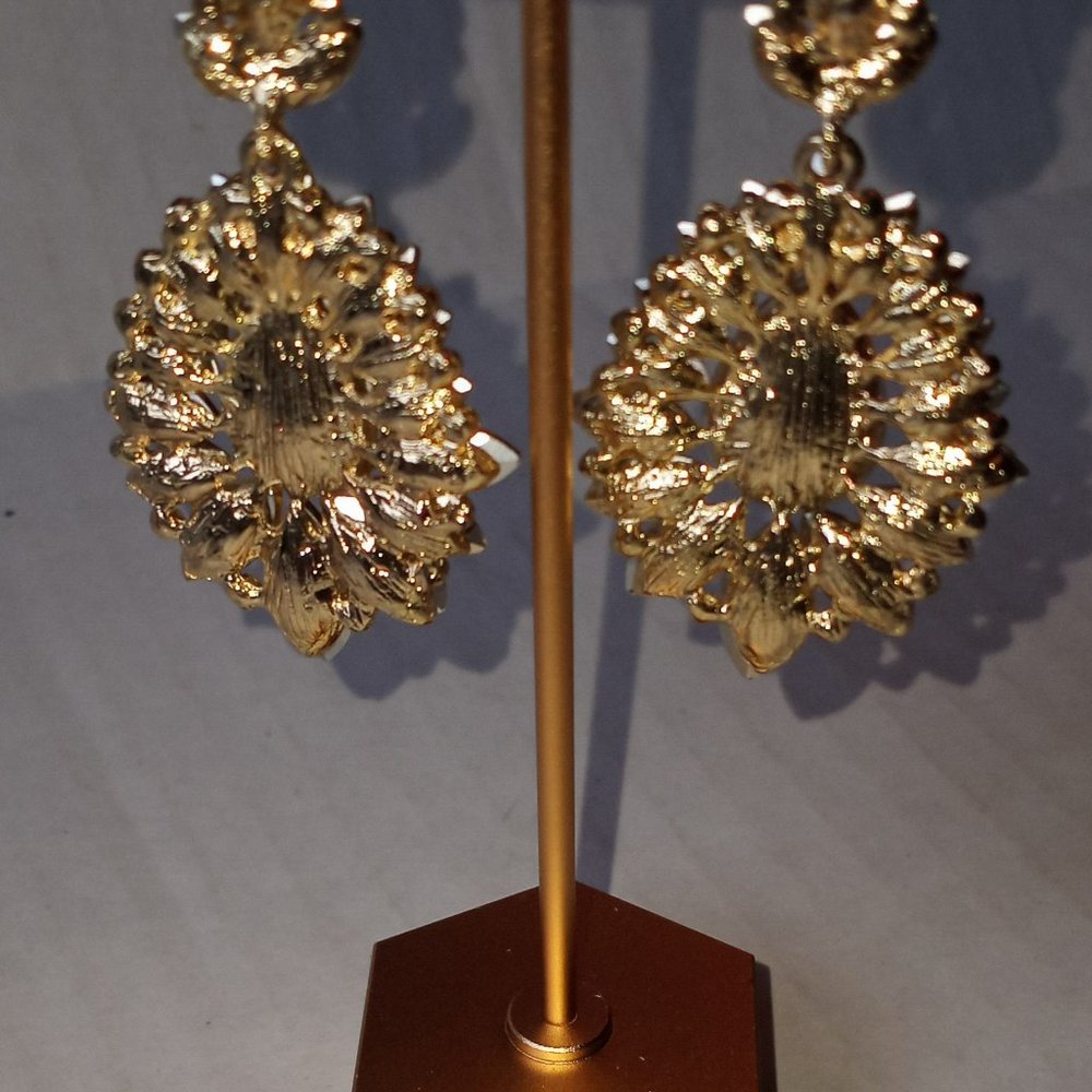 Yellow Citrine Statement Earrings - image 5